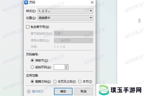 插入页码